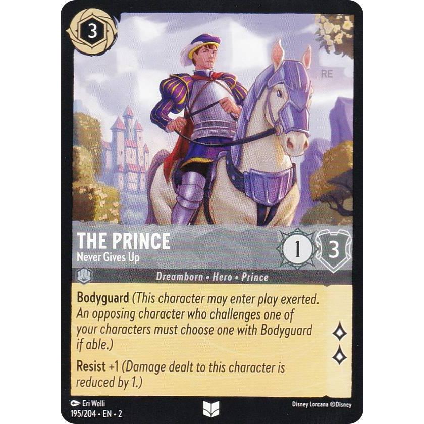 ディズニー ロルカナ 195/204・EN・2 The Prince - Never Gives Up (U