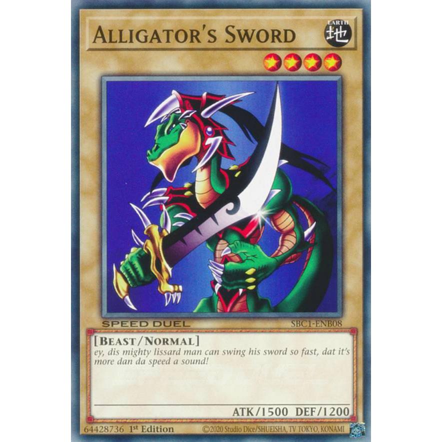 遊戯王 SBC1-ENB08 ワイバーンの戦士 Alligator's Sword (英語版 1st