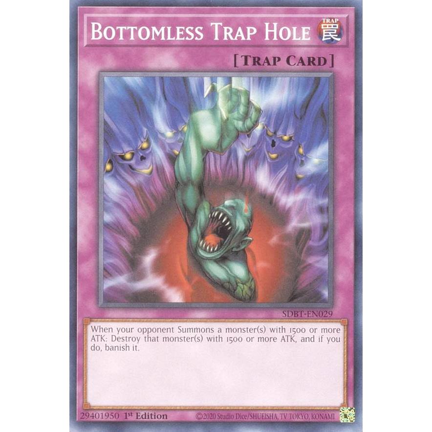 遊戯王 SDBT-EN029 奈落の落とし穴 Bottomless Trap Hole (英語版 1st