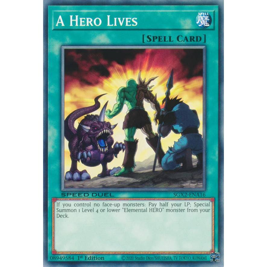 遊戯王 SGX2-ENA16 ヒーローアライブ A Hero Lives (英語版 1st 