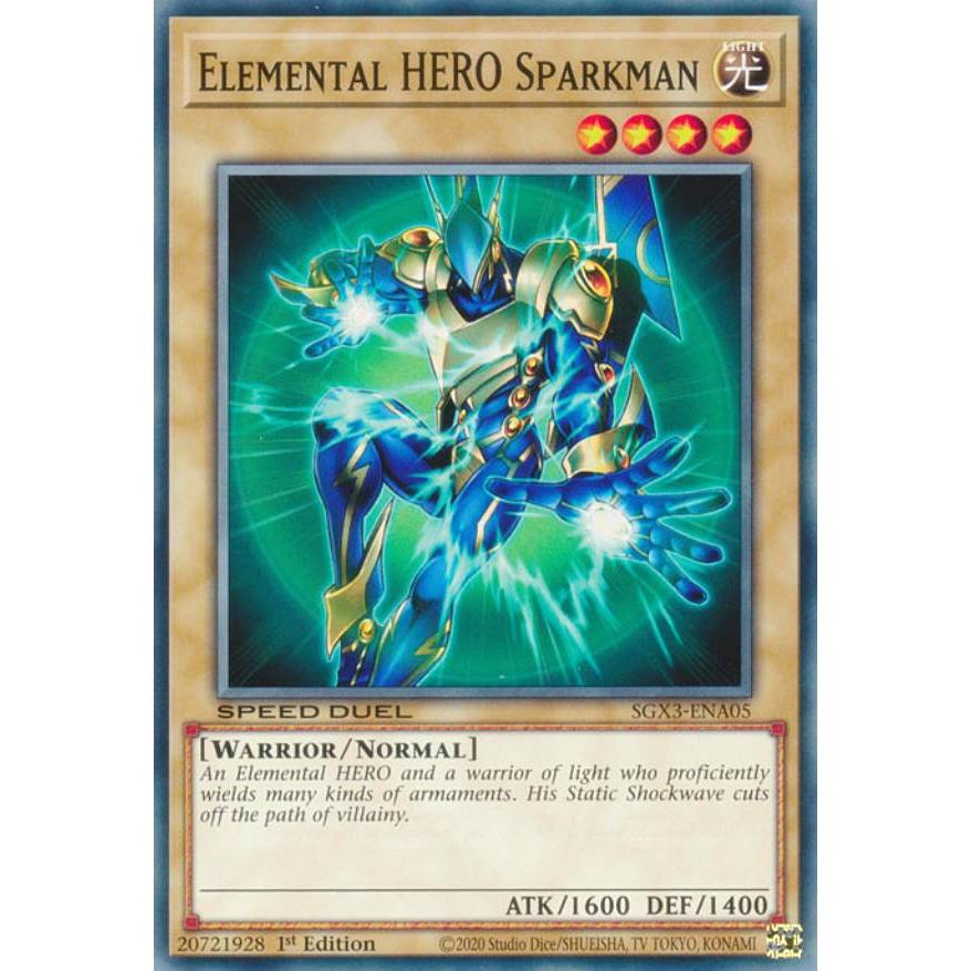遊戯王 Ｅ・ＨＥＲＯ スパークマン 遊戯王 SGX3-ENA05 E・HERO スパークマン Elemental HERO