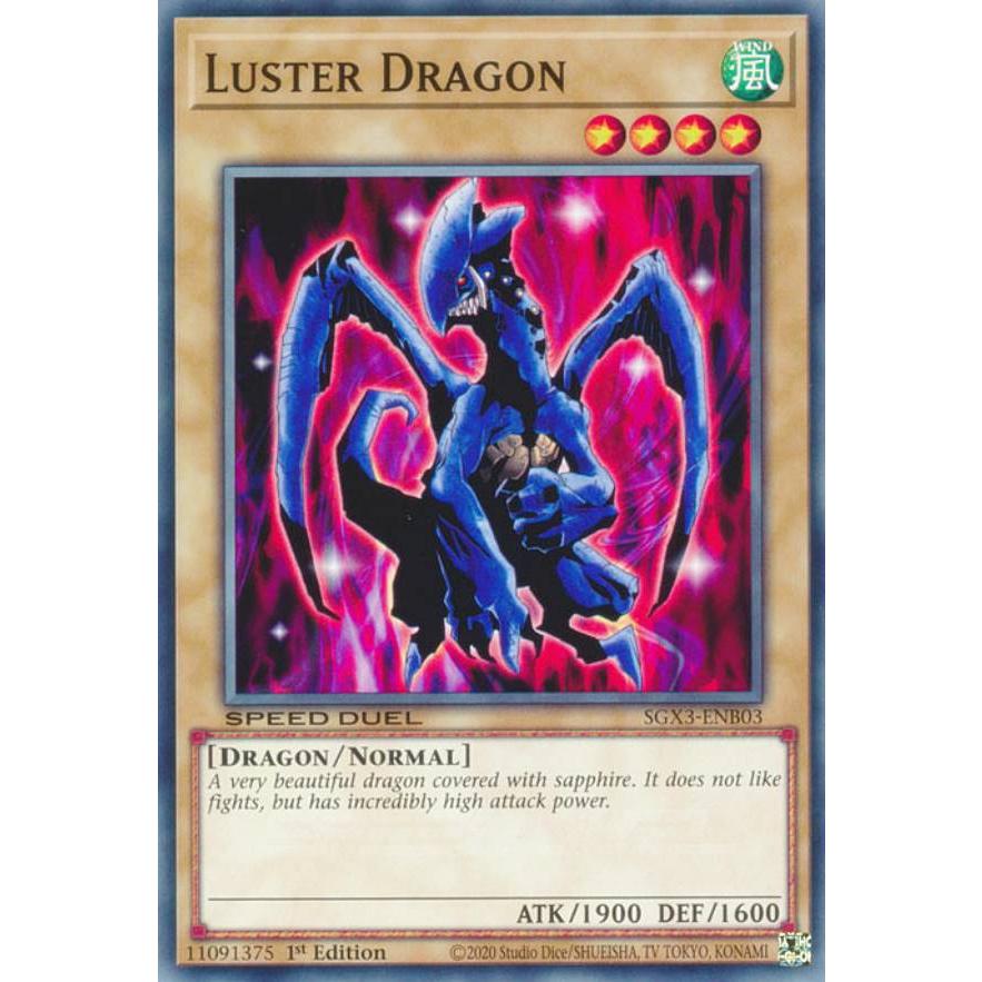 遊戯王 SGX3-ENB03 サファイアドラゴン Luster Dragon (英語版 1st 