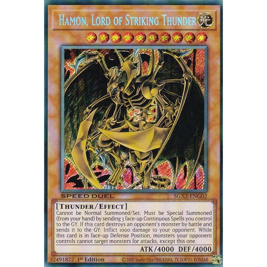 遊戯王 SGX3-ENG02 降雷皇ハモン Hamon, Lord of Striking Thunder