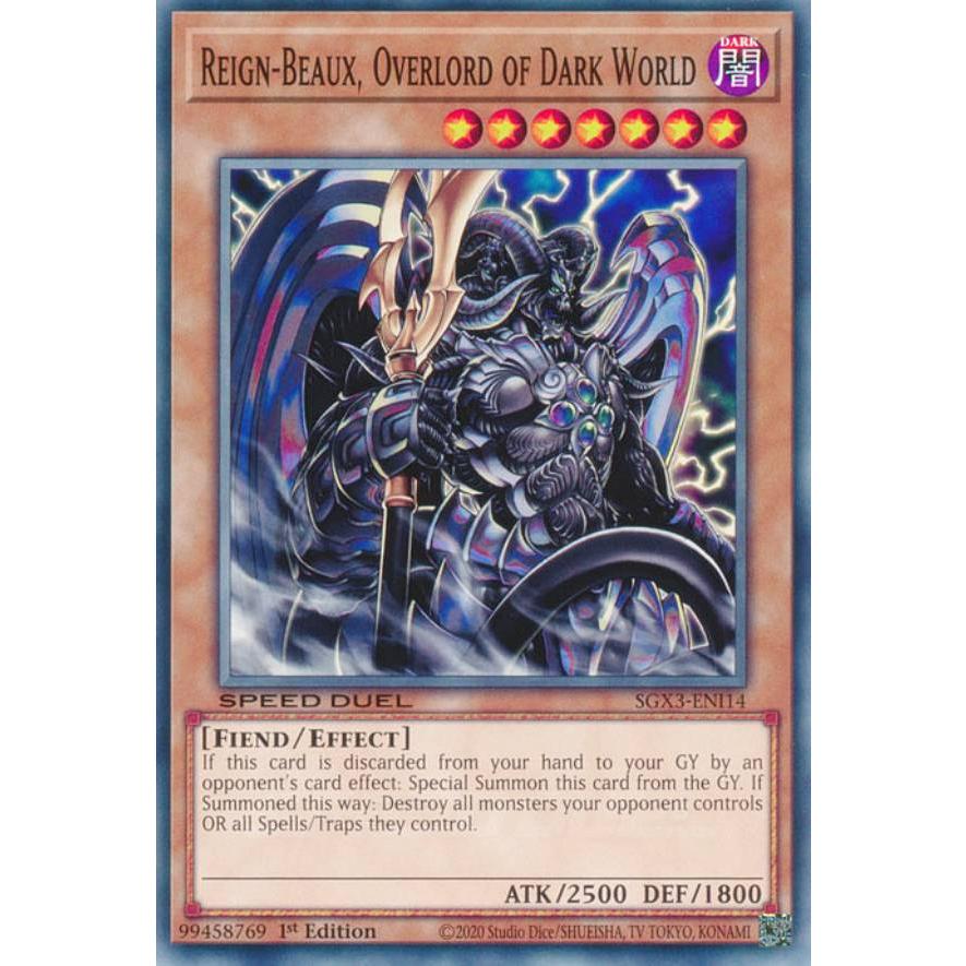 遊戯王 SGX3-ENI14 暗黒界の魔神 レイン Reign-Beaux, Overlord of 