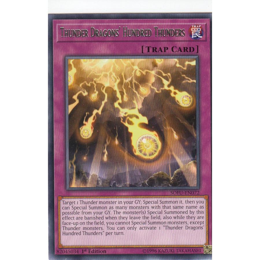 遊戯王 Sofu En072 百雷のサンダー ドラゴン Thunder Dragons Hundred Thunders 英語版 1st Edition レア Soul Fusion Pack Soulentt072 トレカショップ Lead 通販 Yahoo ショッピング