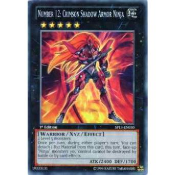 遊戯王 英語版 SP13-EN030 No.12 機甲忍者クリムゾン・シャドー
