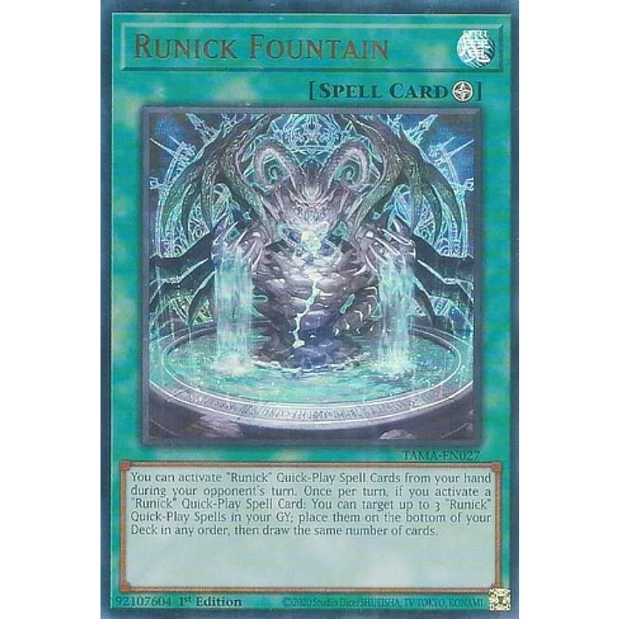 遊戯王 TAMA-EN027 神碑の泉 Runick Fountain (英語版 1st Edition 