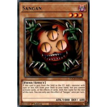 遊戯王 TOCH-EN026 クリッター Sangan (英語版 1st Edition レア) Toon 