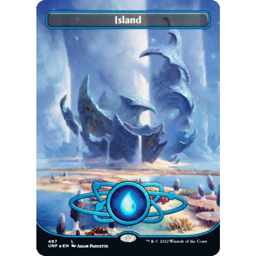 ギャラクシー・FOIL】マジックザギャザリング UNF EN 487 Island (英語