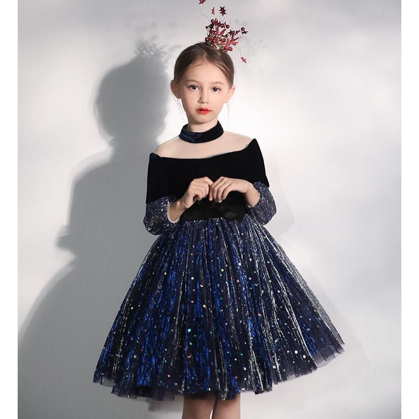 子供 ドレス 女の子 ワンピース 袖付き キッズドレス フォーマル 子ども 110 160cm チュール お姫様 ワンピースドレス 七五三 結婚式 入学式 卒業式 Apaproduction Fr
