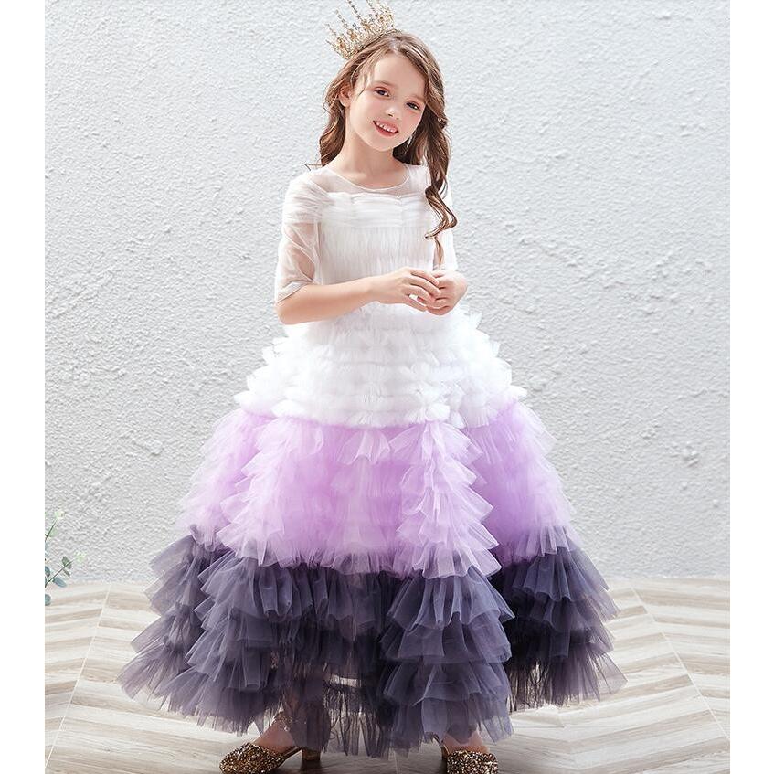 舞台ステージ衣装 子供 ドレス 女の子 ワンピース 半袖 キッズドレス フォーマル ピアノ発表会 100 160cm チュール お姫様 ワンピースドレス 入学式 卒業式 Apaproduction Fr