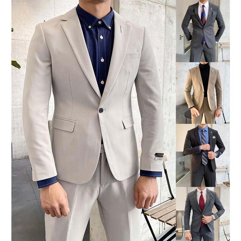 人気の贈り物が大集合 スーツセット 礼服 男性 カジュアルスーツ スタイリッシュスーツ 出張 出勤 事務服 面接 通勤 長袖 制服 イギリス風 スリムスーツ 紳士服 メンズスーツ フォーマル オフィス パーティー 忘年会 披露宴 二次会 結婚式 2点セット ビジネススーツ