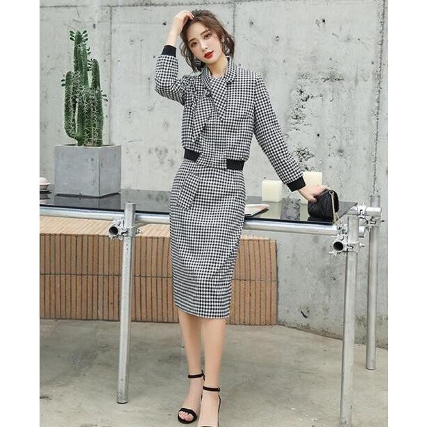 お宮参り チェック柄 膝丈 レディース きれいめ シフォン アウター スカート フォーマル セットアップ 通勤 人気急上昇 オフィス 学生 Ol 通学 着痩せ 成人式 2点セット 母
