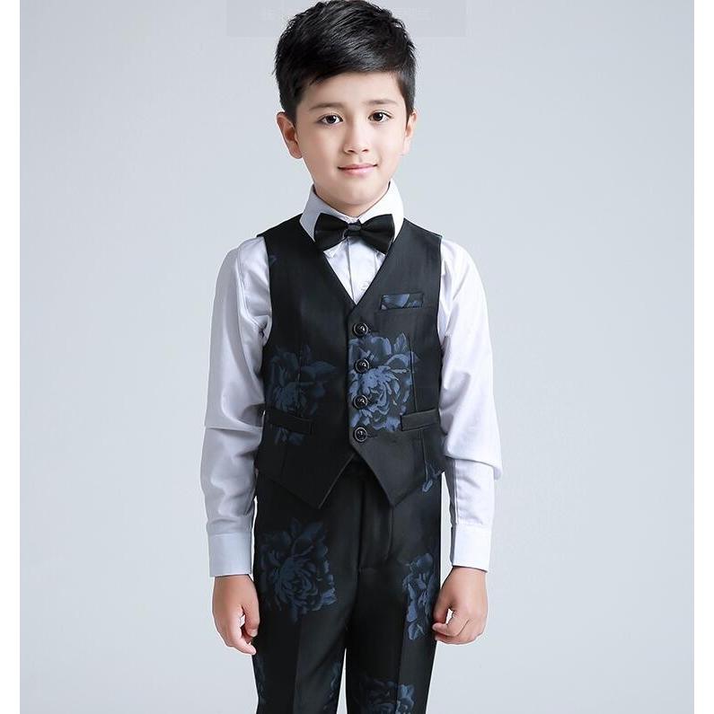 全日本送料無料 フォーマル ベスト 5点セット 入学式 ジャケット キッズスーツ 結婚式 花柄 卒業式 一つボタン おしゃれ 黒 男の子 長袖110cm 160cm 子供スーツ タキシード 即日出荷 Feltfetish Com