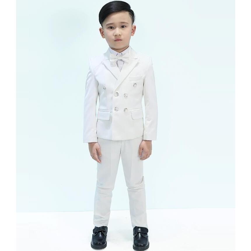 カッコイイ 子供スーツ 男の子 白ホワイト110cm 160cm 七五三 フォーマル タキシード キッズスーツ 入学式 結婚式5点セット ジャケット ズボン 卒業式 Kisumupoly Ac Ke