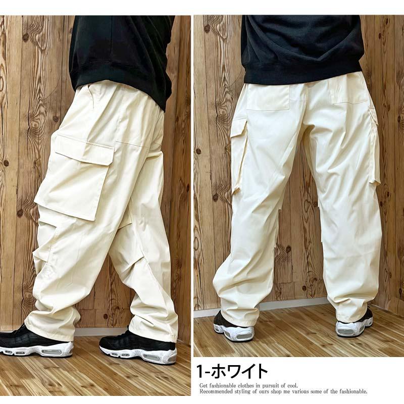 カーゴパンツ メンズ パラシュートパンツ ストレッチ入り 裾ドロー