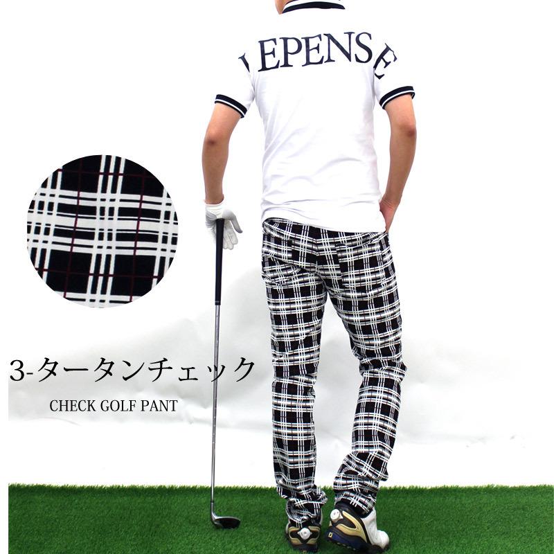 ゴルフパンツ メンズ ゴルフウェア チェック柄パンツ ストレッチ ゴルフパンツ メンズ ゴルフウェア チェック柄パンツ ストレッチ