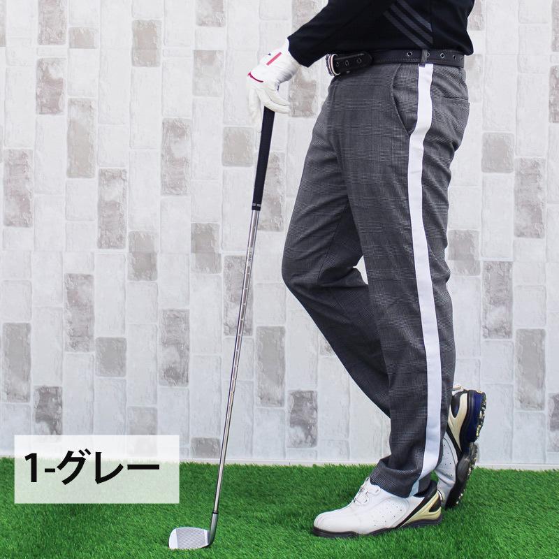 ゴルフパンツ ゴルフウェア メンズ グレンチェック柄 スラックス