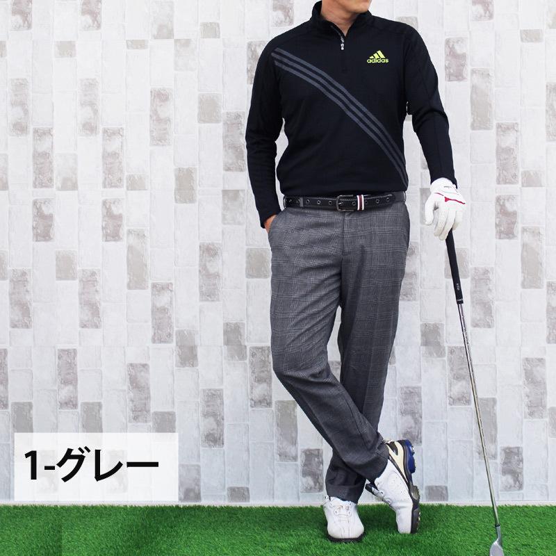 ゴルフパンツ ゴルフウェア メンズ グレンチェック柄 スラックス