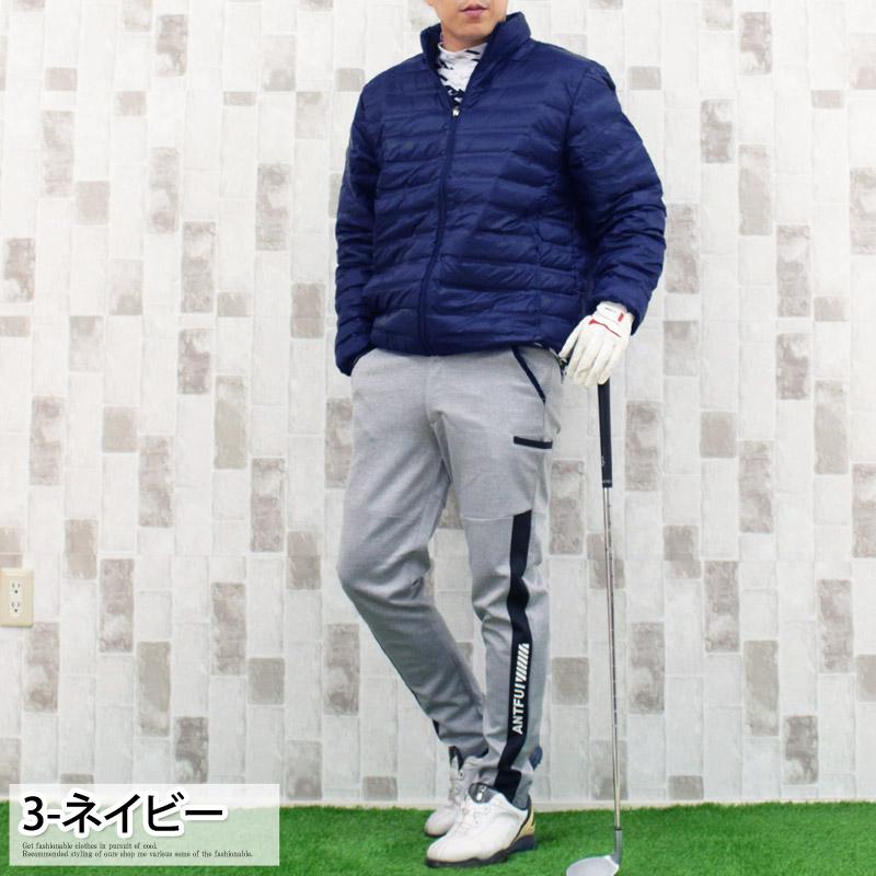 ゴルフ ダウンジャケット メンズ ゴルフウェア シームレス ナイロン