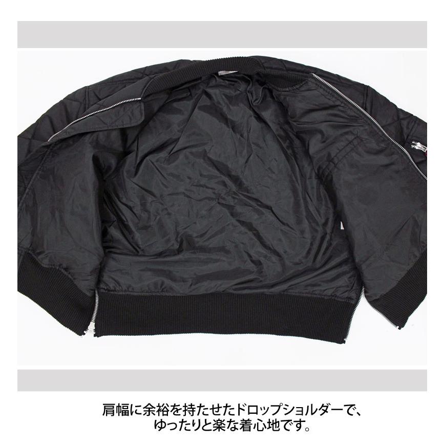 MA-1 メンズ ダイヤキルティング ドロップショルダー 無地 男女兼用