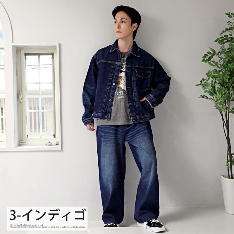 デニムジャケット メンズ Gジャン ジージャン オーバーサイズUSED加工