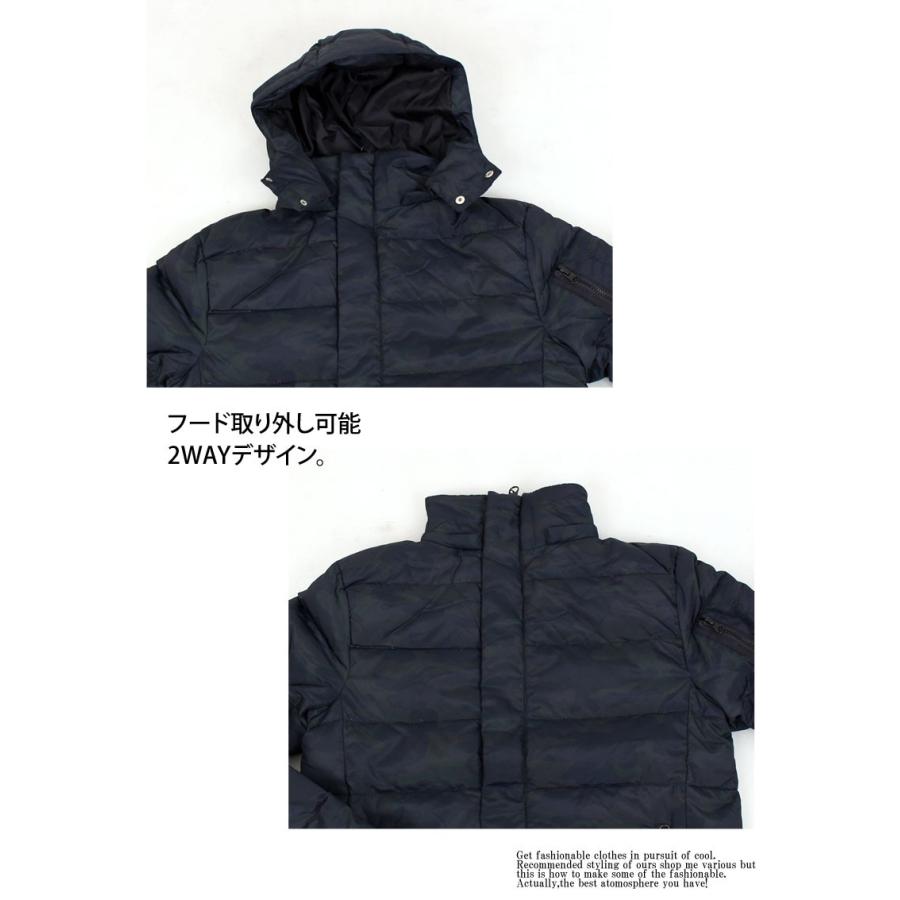 ダウンジャケット メンズ 軽量 ダウン70フェザー30 WZIP 2WAYフード