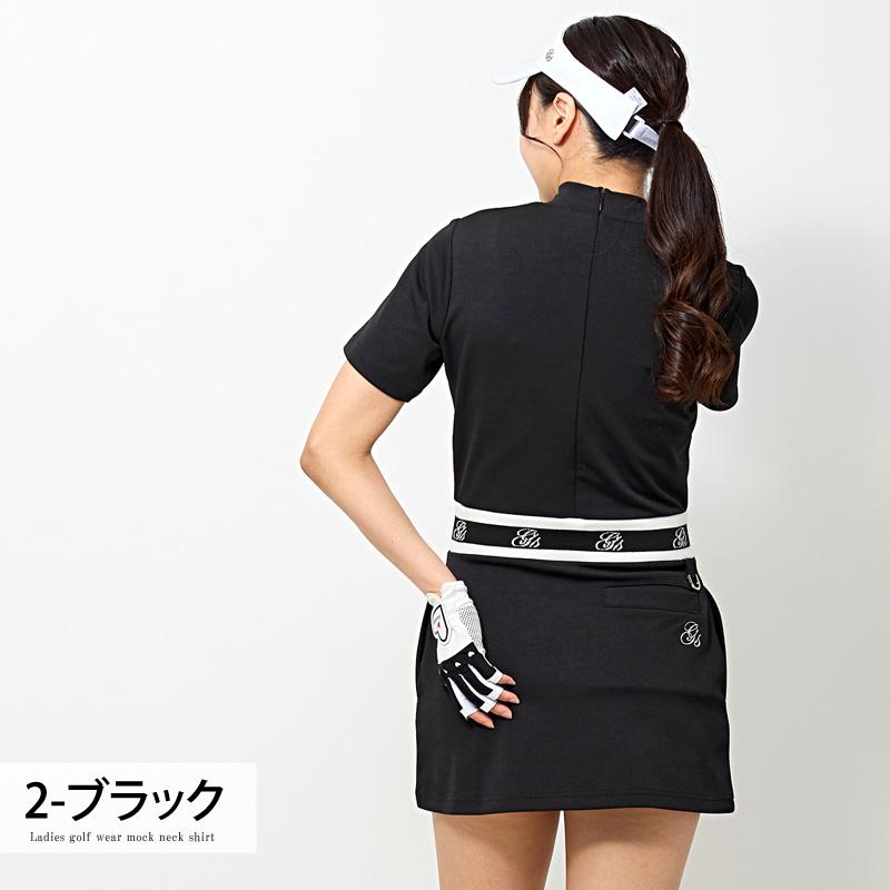 ゴルフウェア レディース ワンピース モックネックシャツスカート上下