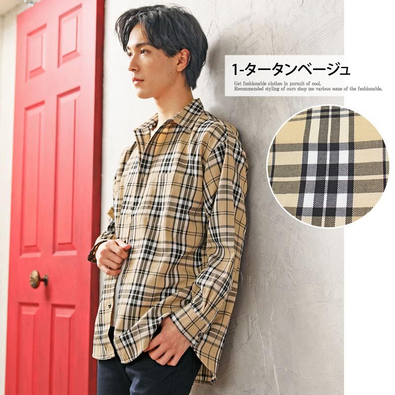 シャツ メンズ チェックシャツ ワイドシルエット ビッグ 長袖 ガンクラブ タータンチェック グレンチェック 男女兼用 ユニセックス 春新作 春服 N Shirt 59 Lead メンズファッション通販 Leadmen 通販 Yahoo ショッピング