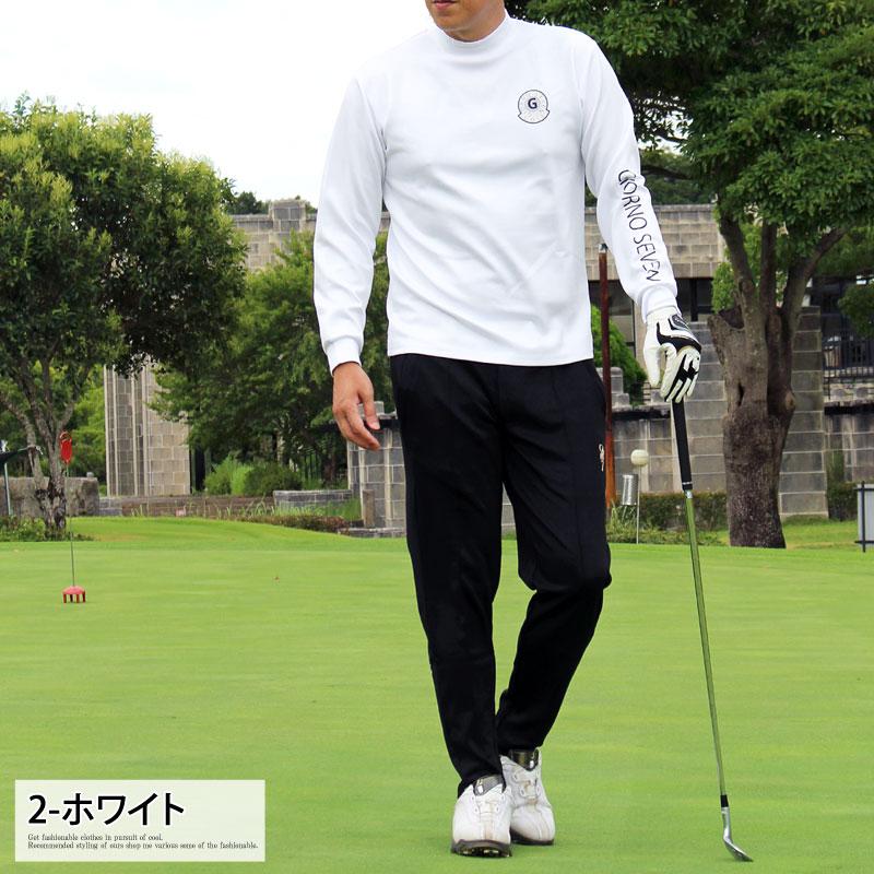 ゴルフ モックネックシャツ ハイネックTシャツ メンズ ゴルフウェア