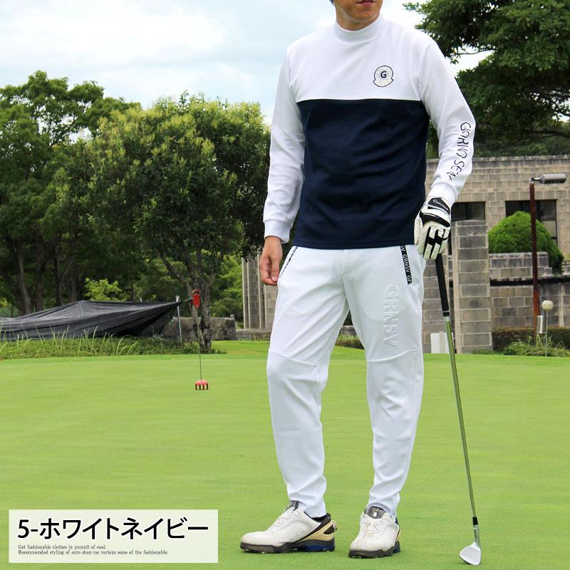 ゴルフ モックネックシャツ ハイネックTシャツ メンズ ゴルフウェア