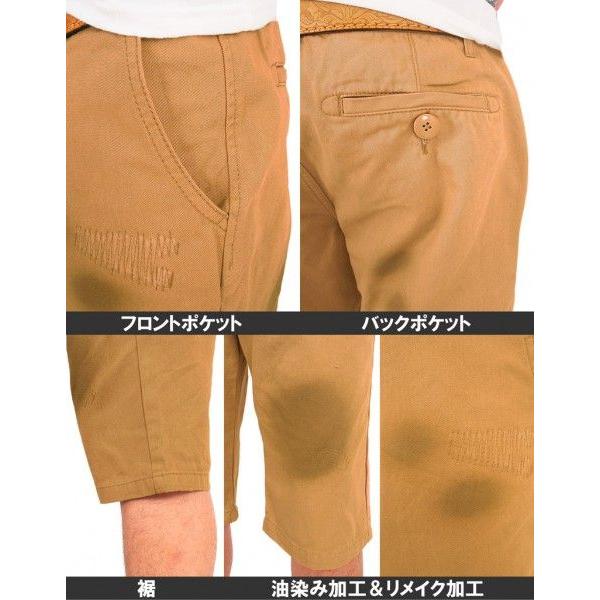 メンズショートパンツ ダメージ リメイク クロップドパンツ ハーフパンツ｜leadmen｜03