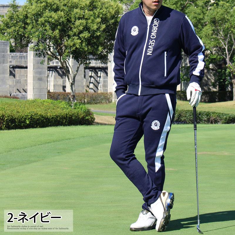 ゴルフウェア セットアップ 上下セット メンズ 暖裏起毛ボアフリース GIORNO SEVEN ジョルノセブン ゴルフパンツ  ジャケット ブルゾン ロゴ 刺繍 ライン 秋冬 | ブランド登録なし | 09