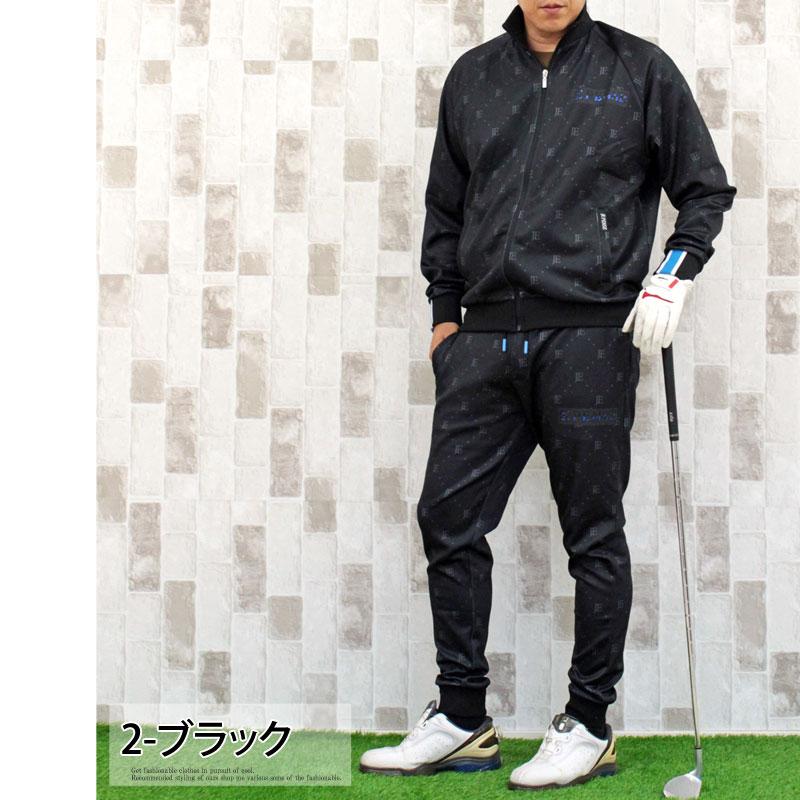 ゴルフウェア セットアップ メンズ 上下セット 総柄ロゴ ゴルフ ゴルフウェア セットアップ メンズ 上下セット 総柄ロゴ ゴルフ