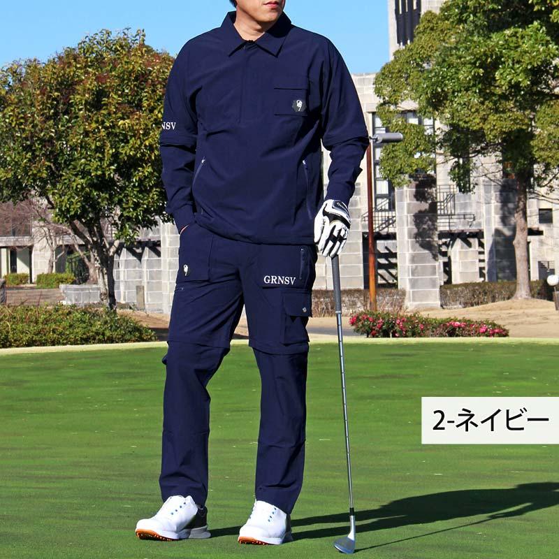 ゴルフウェア 4WAY 上下セットアップ メンズ ゴルフパンツ