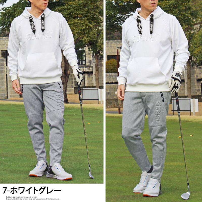 ゴルフウェア メンズ 上下セットアップ プルパーカー トレーナー