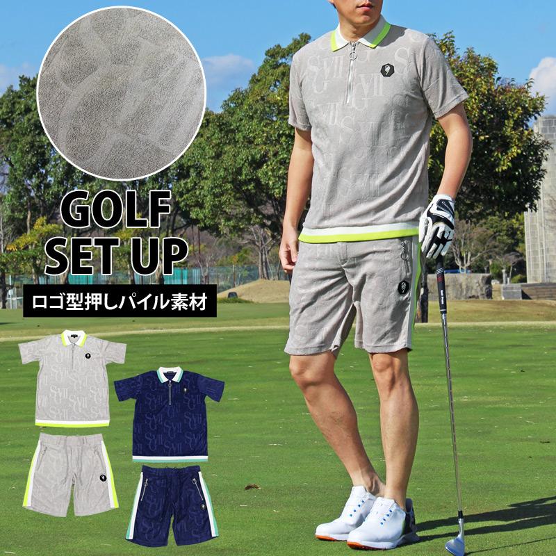 ゴルフウェア 上下セットアップ メンズ GIORNO SEVEN ジョルノセブン パイル ポロシャツ 春夏 ハーフパンツ ショートパンツ 半袖 | ブランド登録なし | 04