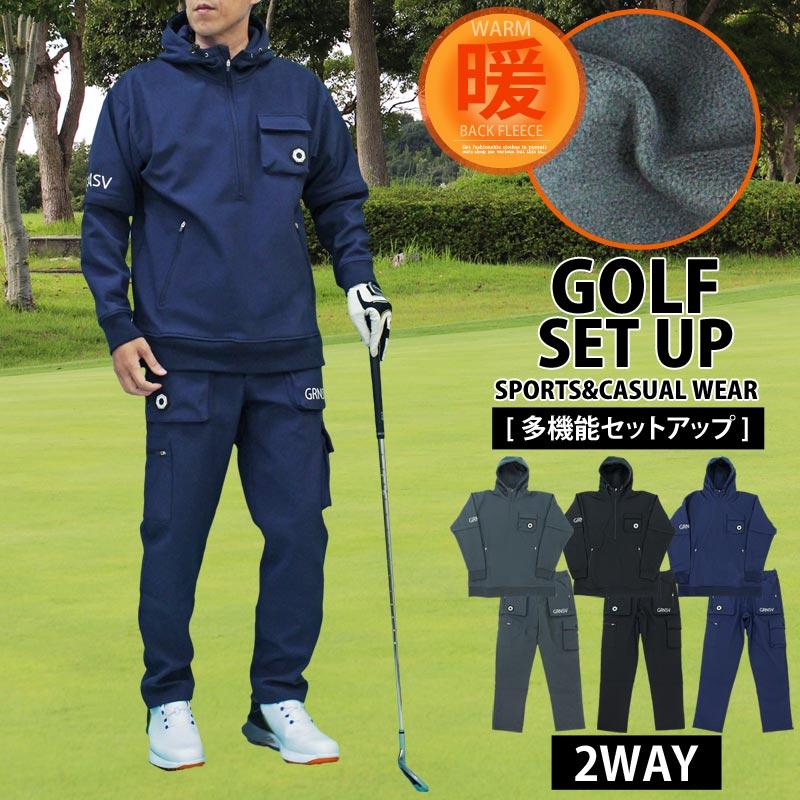ゴルフ 上下セットアップ メンズ ゴルフウェア GIORNO SEVEN ジョルノセブン 多機能2WAY ジャケット ゴルフパンツ パーカー 裏暖 秋冬 | ブランド登録なし | 05