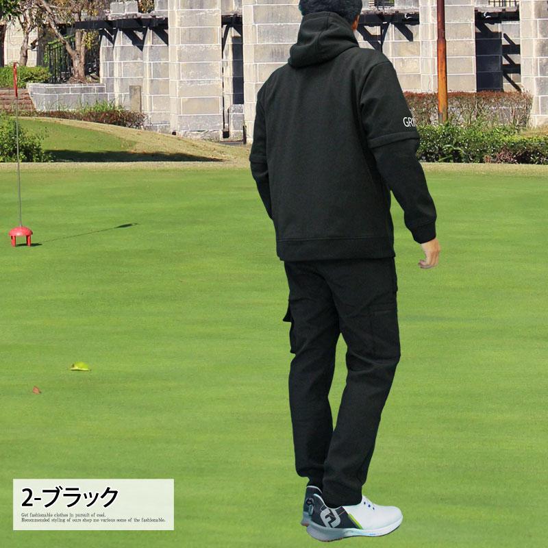 ゴルフ 上下セットアップ メンズ ゴルフウェア GIORNO SEVEN ジョルノセブン 多機能2WAY ジャケット ゴルフパンツ パーカー 裏暖 秋冬 | ブランド登録なし | 10