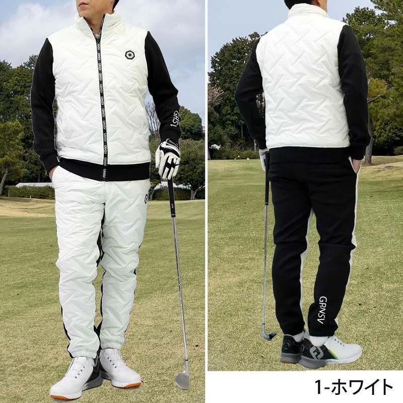 美品　NBB weekend ゴルフ　セットアップ ピステジャケット パンツ ゴルフ 中綿上下セットアップ メンズ ゴルフウェア GIORNO SEVEN