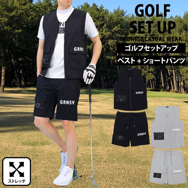 ゴルフセットアップ メンズ 多機能 上下セット ゴルフウェア GIORNO SEVEN ジョルノセブン ゴルフショートパンツ ベスト 春夏 | ブランド登録なし | 04