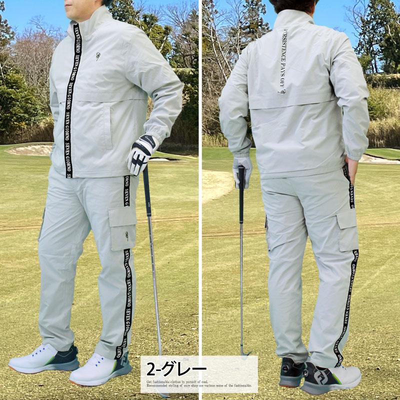 ゴルフ 上下セットアップ メンズ ゴルフウェア GIORNO SEVEN ジョルノセブン アウター ジャケット リップストップ素材 テープ使い ブルゾン ゴルフパンツ 秋冬 | ブランド登録なし | 09