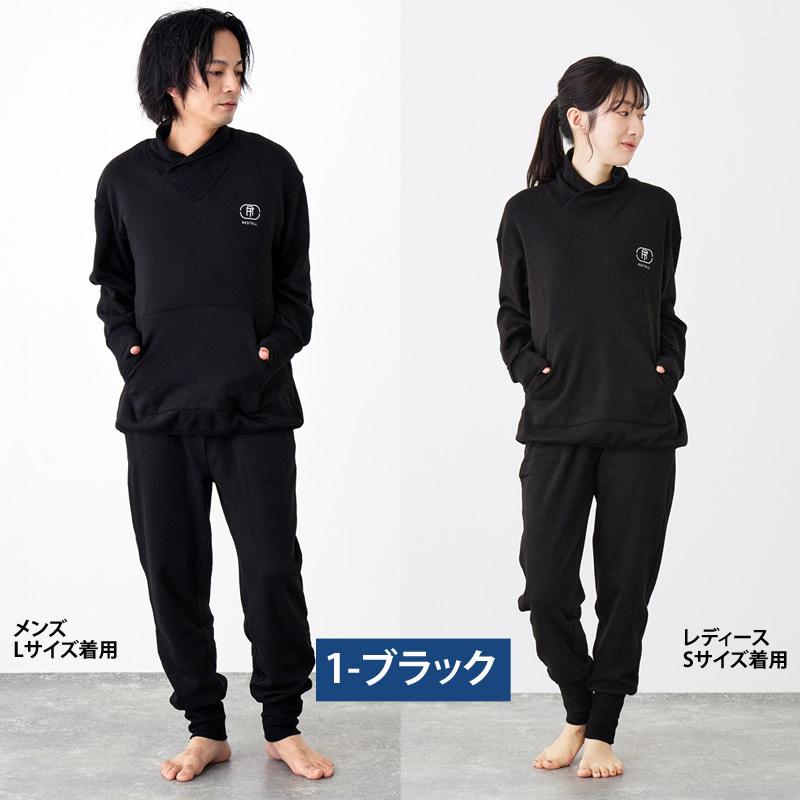 ルームウェア メンズ レディース 部屋着 パジャマ 上下セット RESTELL スウェット 遠赤外線プリント 裏起毛 暖かい 寝巻き ナイトウェア 睡眠疲労 おしゃれ 秋冬 | ブランド登録なし | 19