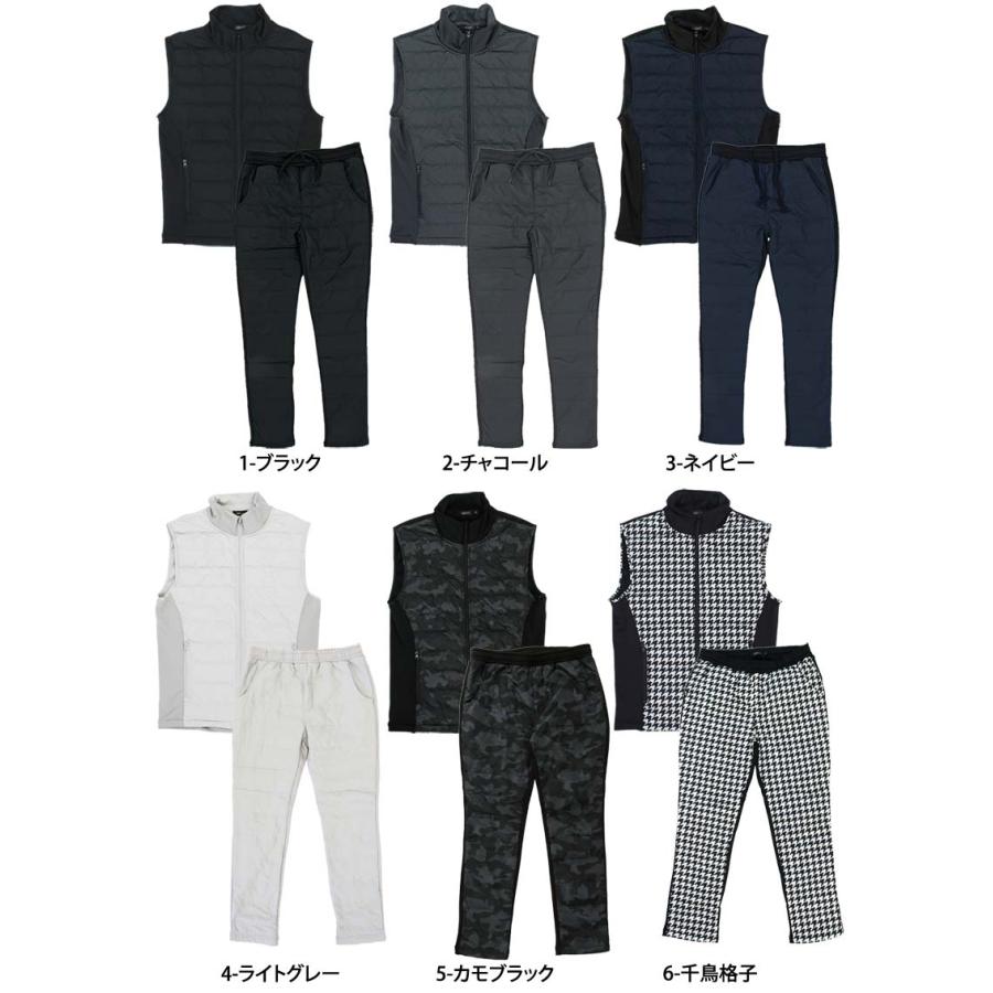 ゴルフウェア セットアップ メンズ 上下セット ダウンベスト ゴルフパンツ 暖か裏起毛ボア ストレッチジャージ アウター ジップアップ スポーツ 秋冬 | ブランド登録なし | 22