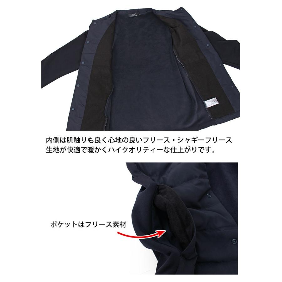 セットアップ メンズ アウトドアウェア ノーカラーダウン セットアップ メンズ アウトドアウェア ノーカラーダウン