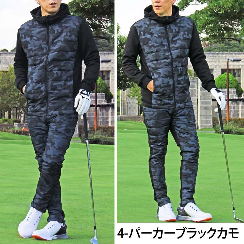 PAR72のMサイズ ゴルフウェア上下セット ゴルフウェア セットアップ メンズ 上下セット ダウンジャケット
