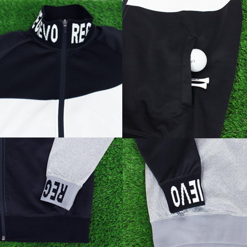 ゴルフウェア メンズ セットアップ 上下セット ジャケット ブルゾン ロゴ 切替 ゴルフパンツ ジャージスウェット イージーパンツ ジップアップ | ブランド登録なし | 08