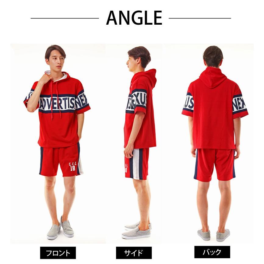 ビッグロゴ切替ビッグシルエット セットアップ スウェット パーカー ショートパンツ | ブランド登録なし | 12