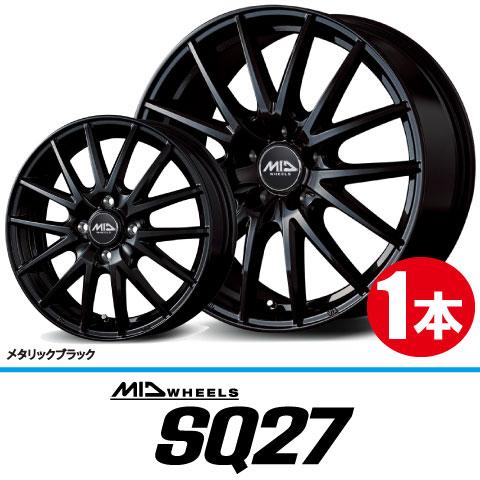 マルカサービス 4本で送料無料 1本価格 MID WHEELS SQ27 MBK 14inch