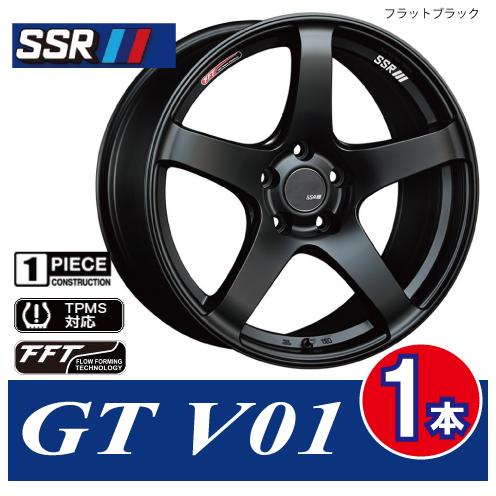 SSR 4本で条件付送料無料 1本価格 SSR GTV01 FBK 19inch 5H114.3 8.5J+